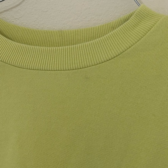 Pistola Kirsten Shoulder Pad Sweatshirt Citron Yellow Neon Women’s Sz Small Crew - Picture 8 of 13
